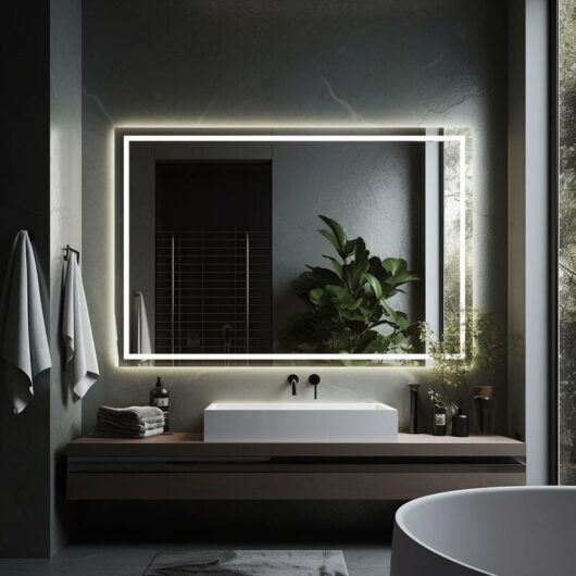 1200x700mm Large Illuminated Led Bathroom Mirror with Demister Pad [IP44 Rated] Rectangular Backlit Wall Mounted,Touch Sensor Switch
