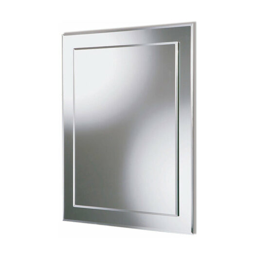 Aica Sanitaire - Frameless Large Wall Mirror Double Glasses Smooth edge Decorative-500x700