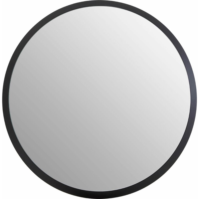 Athena Discus Large Black Wall Mirror - Premier Housewares