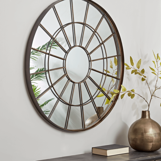 Bronze Round Window Mirror