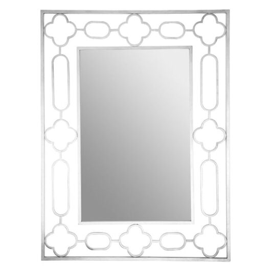 Cascade Wall Bedroom Mirror In Silver Frame