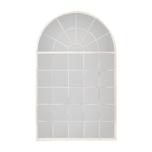Gallery Interiors Window Pain Mirror Hemsworth Leaner Mirror in White