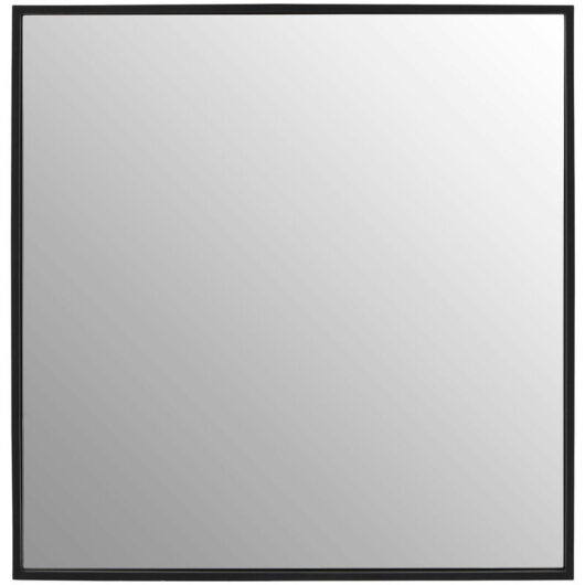 Matt Black Large Square Wall Mirror - Premier Housewares
