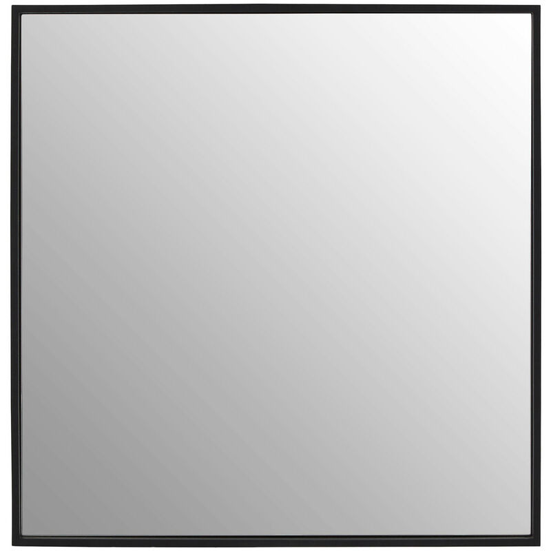 Matt Black Large Square Wall Mirror - Premier Housewares