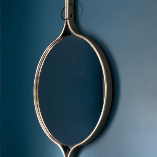 Matthew Round Wall Mirror by William Yeoward in Antique Silver92x172cm