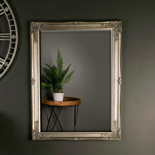 Melody Maison - Large Ornate Champagne Gold Wall Mirror 82cm x 62cm - Champagne Silver/Gold