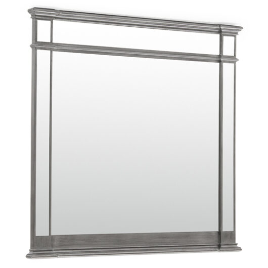 Opel Dressing Mirror In Grey Wooden Frame