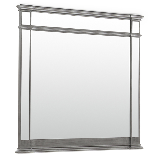 Opel Dressing Mirror In Grey Wooden Frame