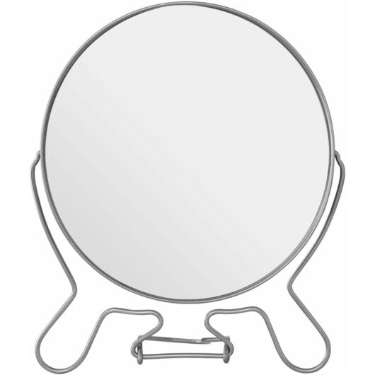 Silver Effect 2 Sided Large Shaving Mirror - Premier Housewares