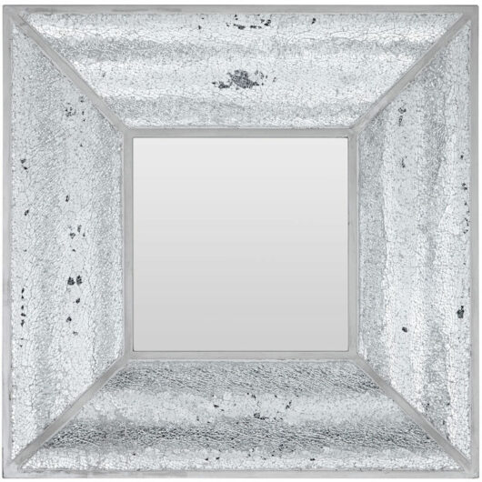 Silver Wall Mirror For Garden And Bedroom Reflective Square Bathroom Mirrors Wall Mounted Contemporary Mosaic Design Hallway Walls Mirrors 71 x 8 x