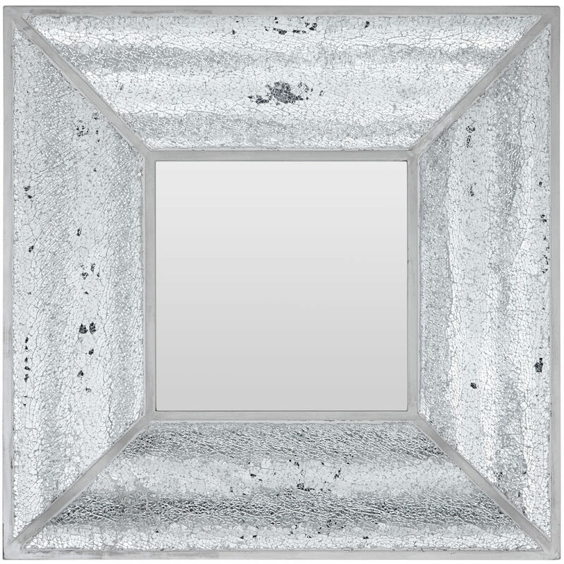 Silver Wall Mirror For Garden And Bedroom Reflective Square Bathroom Mirrors Wall Mounted Contemporary Mosaic Design Hallway Walls Mirrors 71 x 8 x