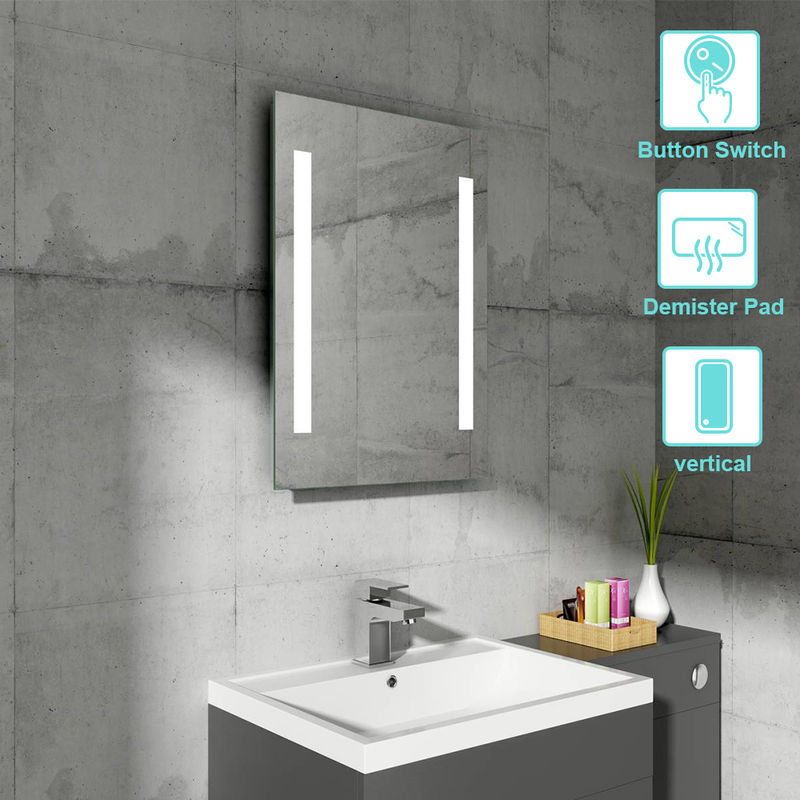 Snow 500 x 700mm Bathroom Illuminated led Mirror with Demister(Type s)