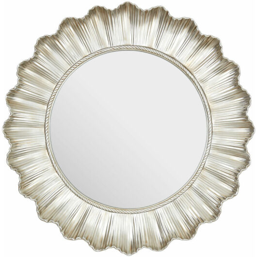 Wall Mirror / Mirrors For Garden / Bathroom / Living Room With Rope Detail Decorative Frame / Metallic Finish Wall Mounted Mirrors W83 x D6 x H83cm