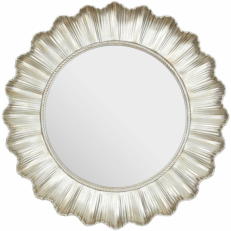 Wall Mirror / Mirrors For Garden / Bathroom / Living Room With Rope Detail Decorative Frame / Metallic Finish Wall Mounted Mirrors W83 x D6 x H83cm