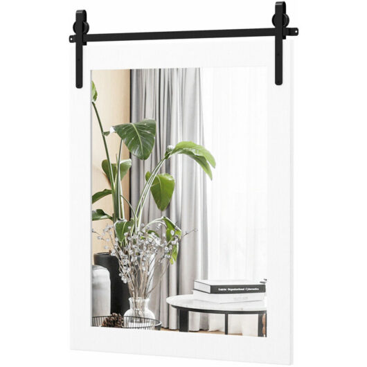 Wall Mounted Mirror Vanity Make Up Farmhouse Wall Mirror Rectangle Decorative