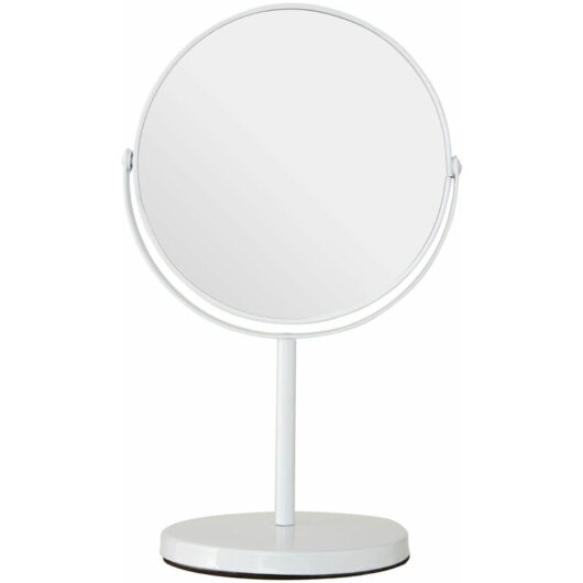 White Metal Swivel Large Table Mirror - Premier Housewares