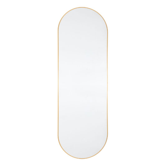 Yareli Large Oval Wall Mirror In Gold Frame