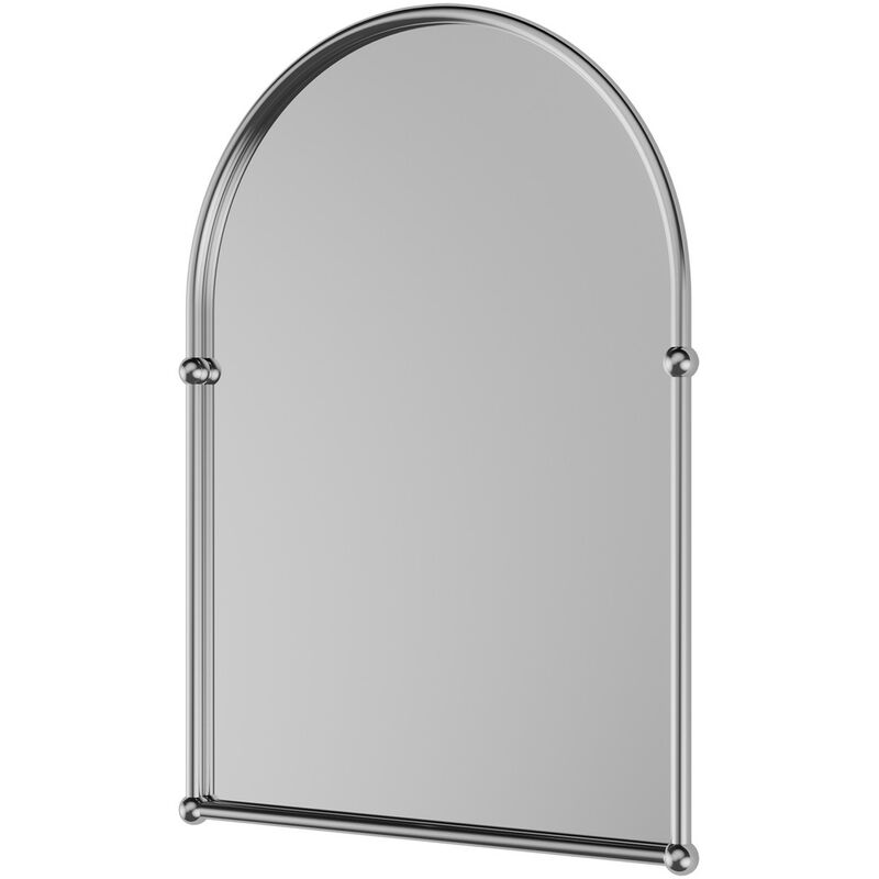Richmond Polished Chrome 480mm x 670mm Arched Mirror - Silver - Wholesale Domestic