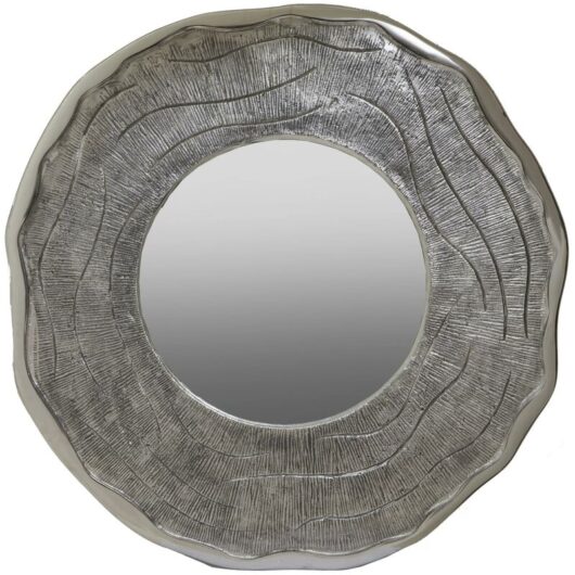 Silva Large Oak Effect Silver Wall Mirror - Premier Housewares