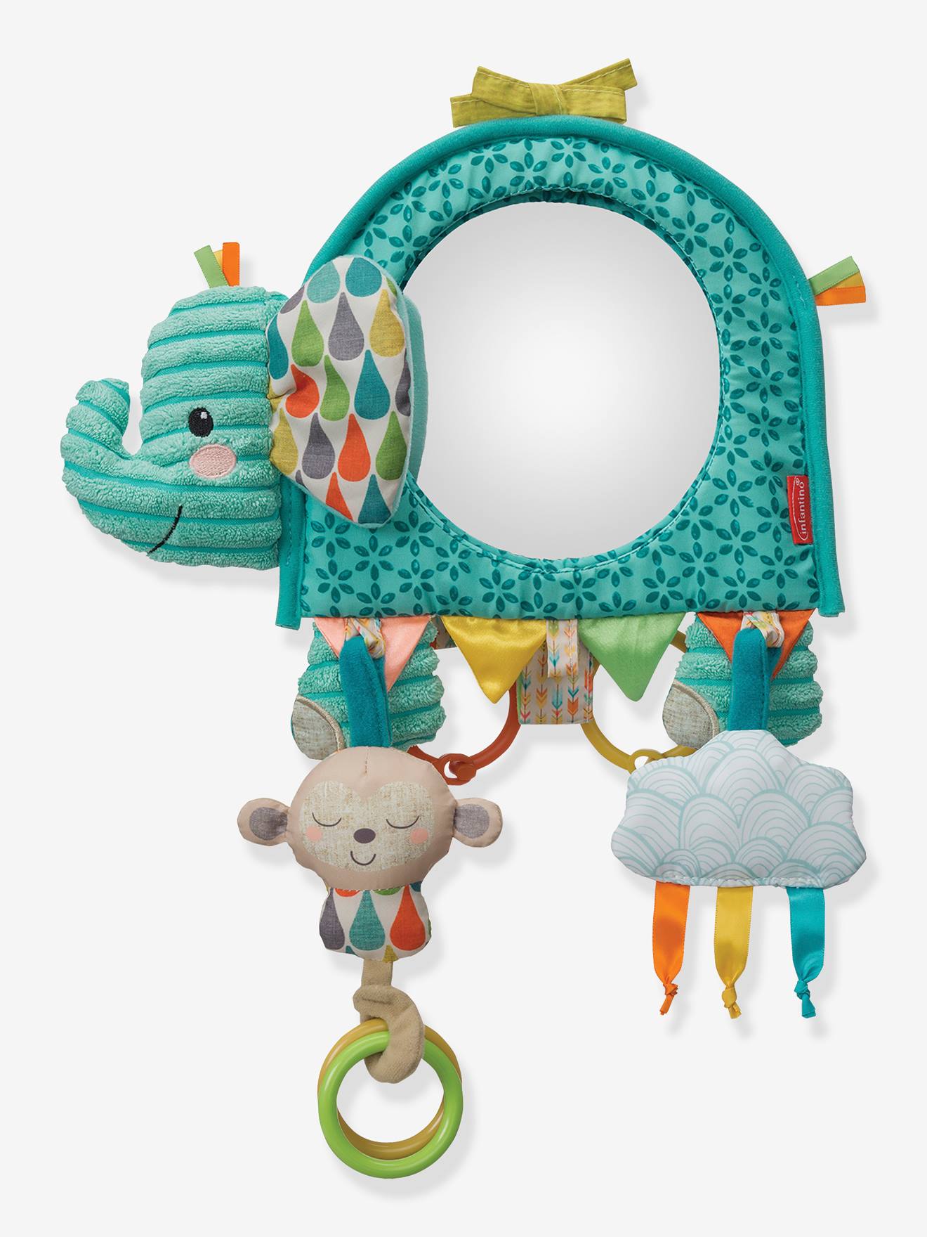3-in-1 Gaga Elephant Activity Mirror, by INFANTINO multi