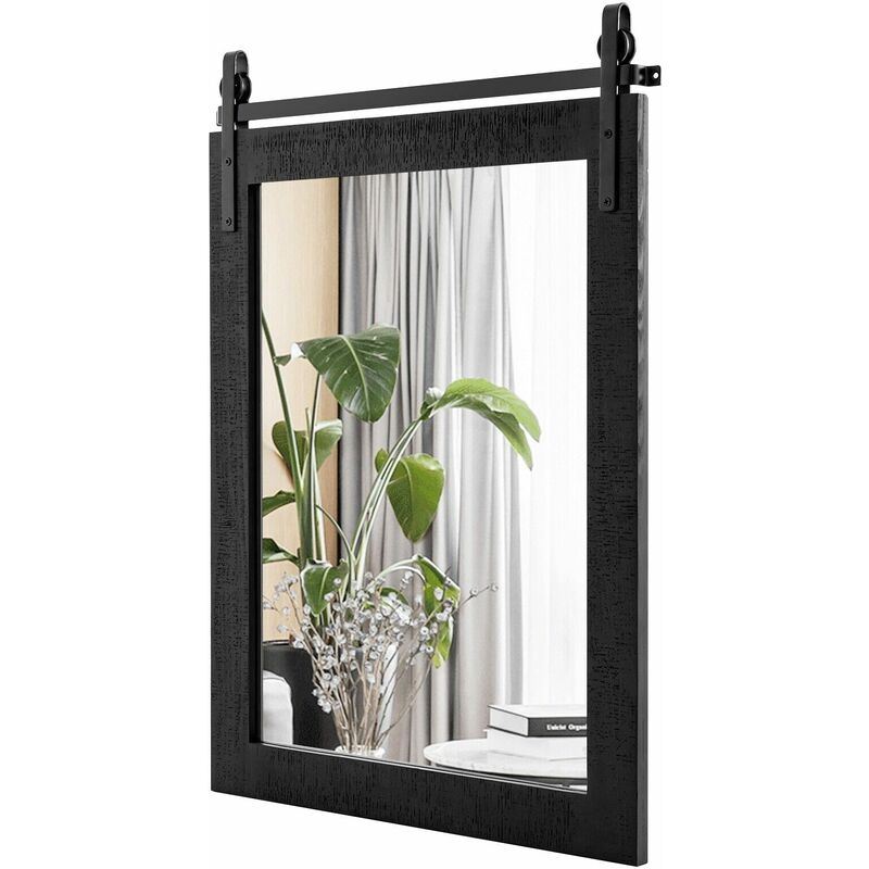 Wall Mounted Mirror Vanity Make Up Farmhouse Wall Mirror Rectangle Decorative