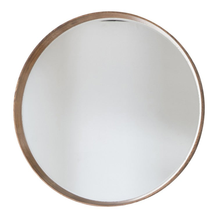 Gallery Interiors Keaton Round Mirror / Oak / Large, Round