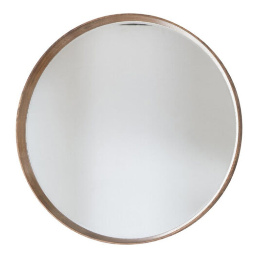 Gallery Interiors Keaton Round Mirror / Walnut / Large, Round