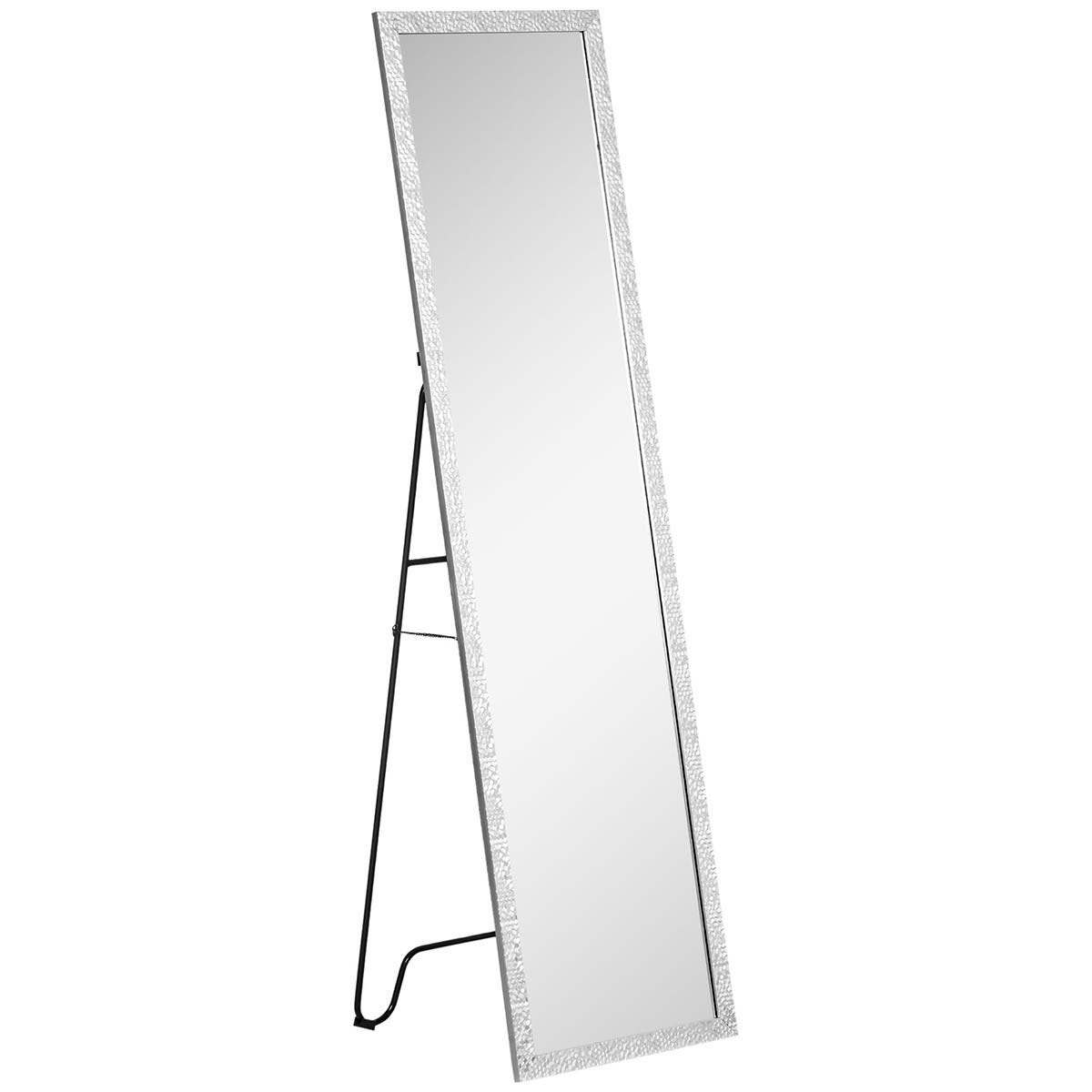 HOMCOM Full Length Mirror Free Standing Mirror Dressing Mirror for Dorm Home, Silver