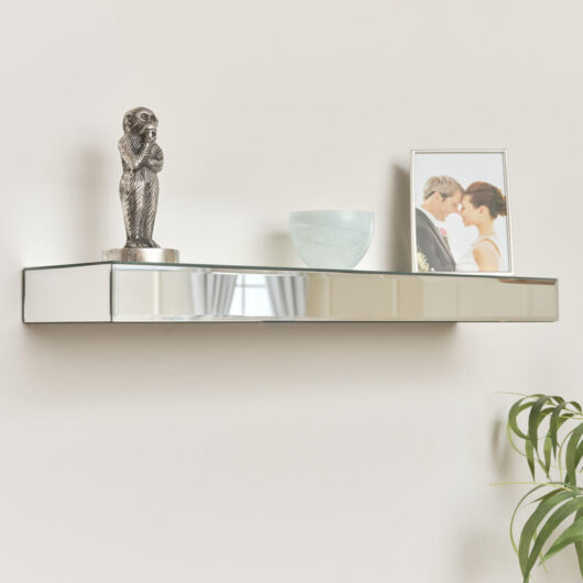Mirrored Floating Wall Shelf - Mirrored
