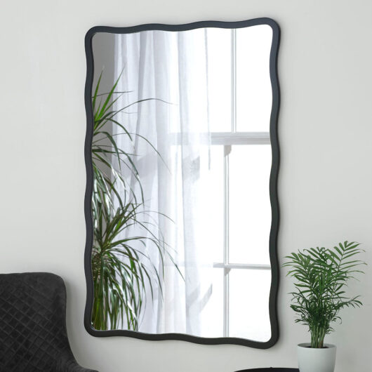 Olivia's Rowan Rectangular Wall Mirror in Black / 120 x 80