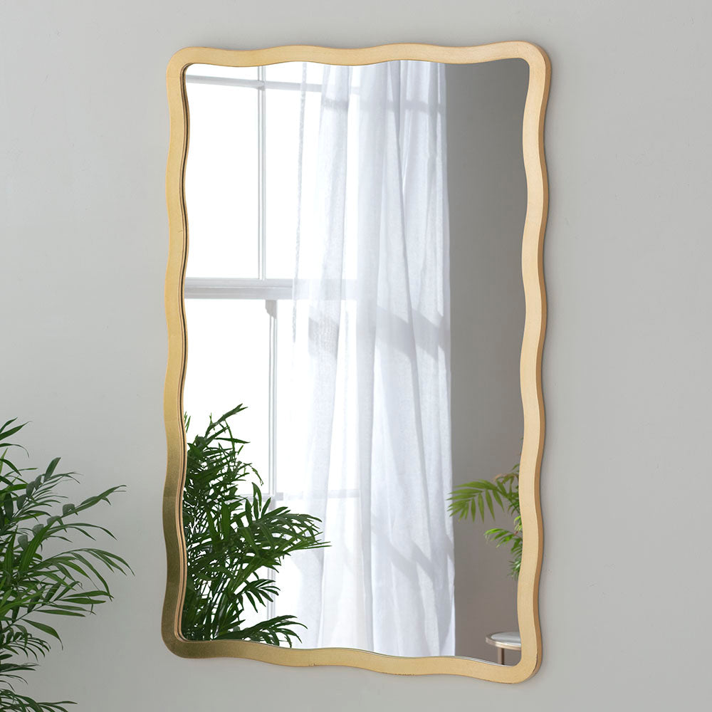 Olivia's Rowan Rectangular Wall Mirror in Gold / 90 x 60