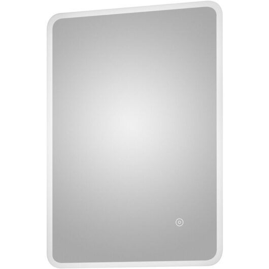 Soft Square LED Illuminated Touch Sensor Mirror with Demister, 700mm x 500mm - Chrome