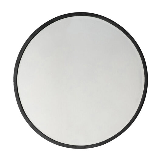 Gallery Interiors Higgins Round Mirror in Black / Small