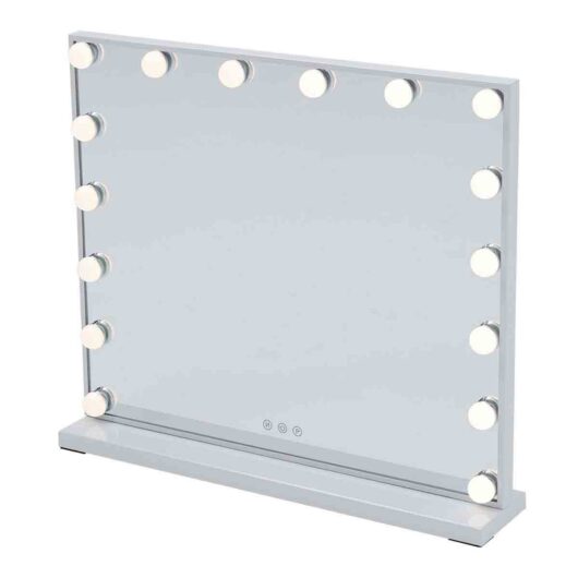 Livingandhome Large Hollywood Mirror Vanity with LEDs, white