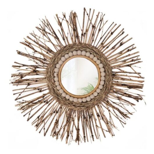 Boho Wall Mirror REA 322091 45cm - brown