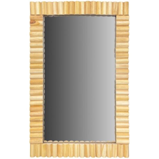Boho Wall Mirror REA KLNA-MR03 55cm - light brown