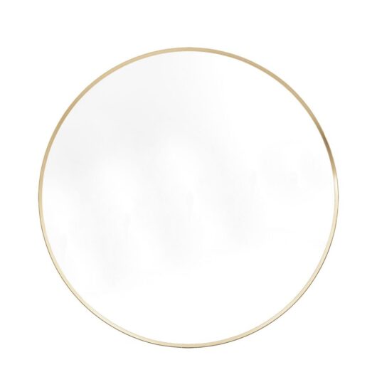 Gallery Interiors Aegis Large Round Mirror in Gold