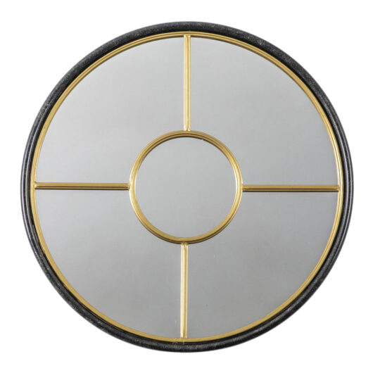 Gallery Interiors Ovesen Mirror Black And Gold / Large