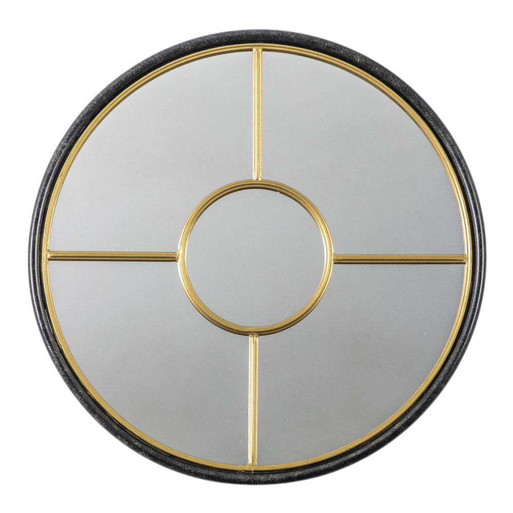 Gallery Interiors Ovesen Mirror Black And Gold / Large