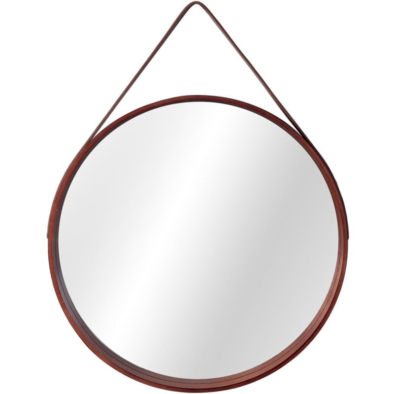 Mirror with Strap REA NBKL-19028 50 cm D.brown - dark brown