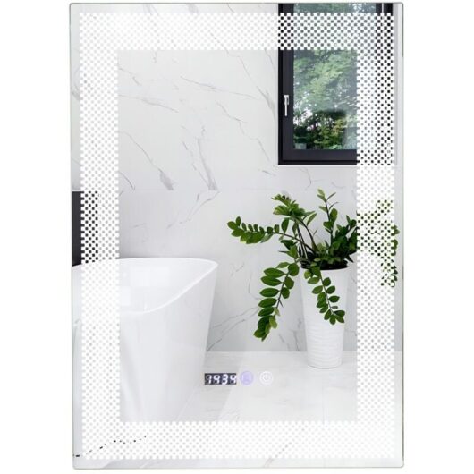 Bathroom Led Vanity Mirror Dimmable Vanity Wall Mirror w/3 Colors Lights