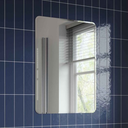 Bathroom Mirror Frameless Modern Rectangle Bevelled Edge Wall Mounted 500x700mm