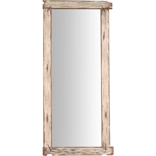 Biscottini - Decorative rectangular mirror Wall mirror Hanging mirror Wooden frame 100x220x4 Large long mirror Entrance and bathroom mirror