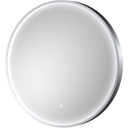 Contemporary Round Inset Framed led Touch Sensor Mirror - 600mm - Chrome Balterley