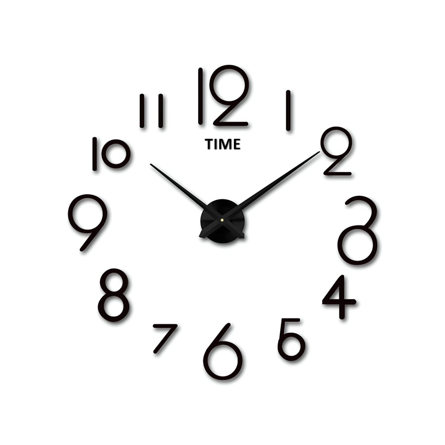 DIY Large Number Wall Clocks 3D Mirror Sticker Home Office Decor~5409 - Style 1