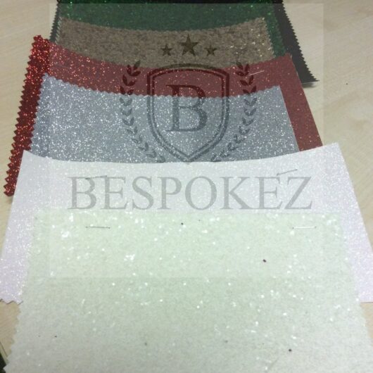 LARGE GLITTER UPHOLSTERY FABRIC - SNOW WHITE - Per Meter