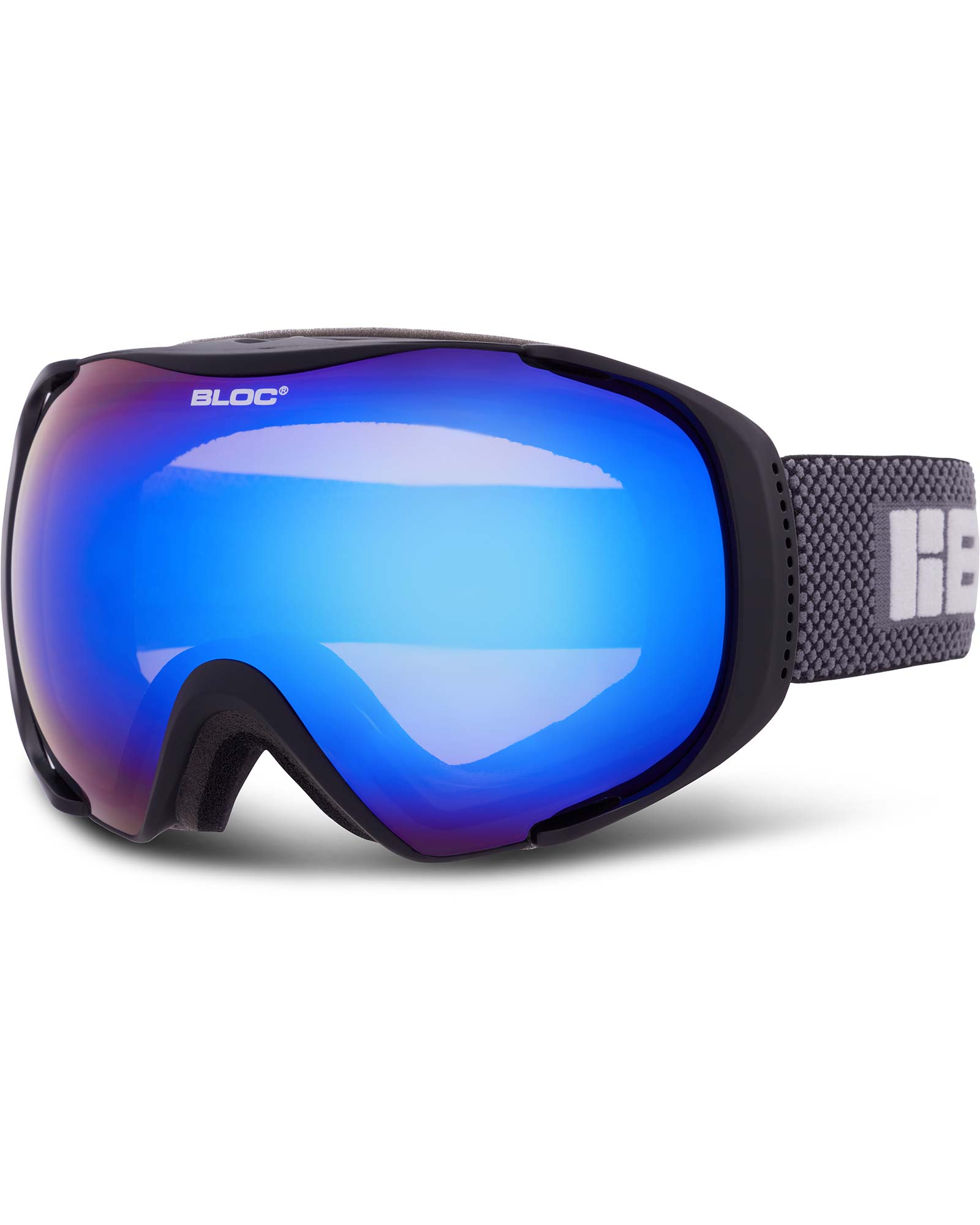 Mask Recycle Matte Black / Brown Blue Mirror - Matte Black