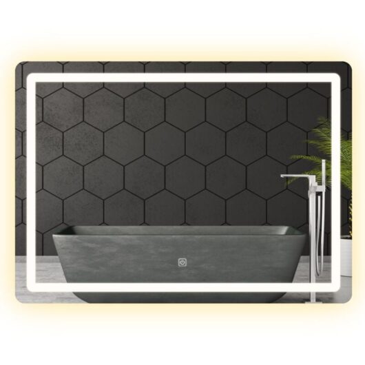 REA - Bathroom led Mirror P10407 80x60cm - chrome