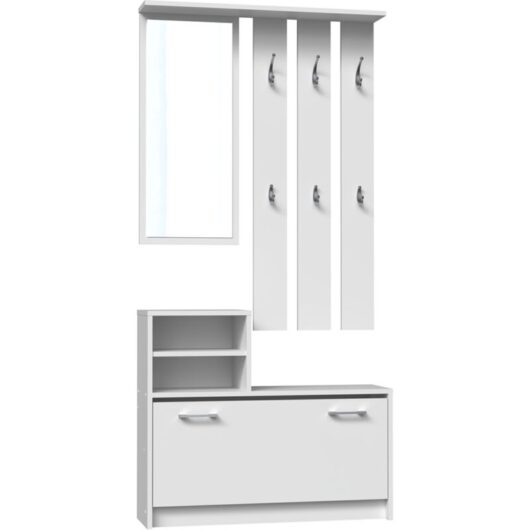 ROMA Large wardrobe office room Multifunctional wardrobe 2 doors 2 mirrors 2 drawers Storage unit Shelves