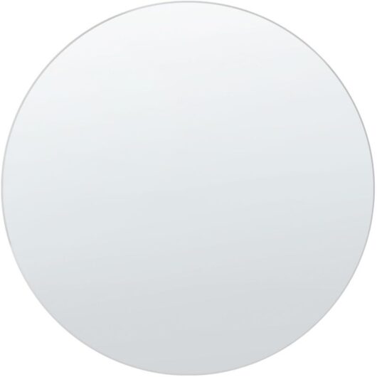 Round Framless Wall Mirror Decorative Hanging ø 50 Silver Agen
